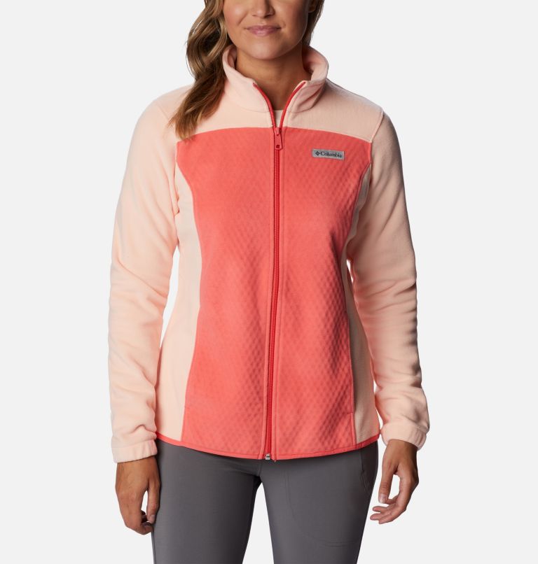 Women's Overlook Trail Full Zip Jacket, Color: Blush Pink, Peach Blossom, image 1