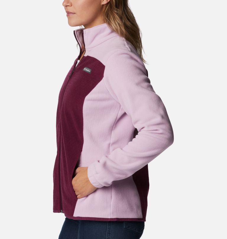 Women's Overlook Trail Full Zip Jacket, Color: Marionberry, Aura, image 3
