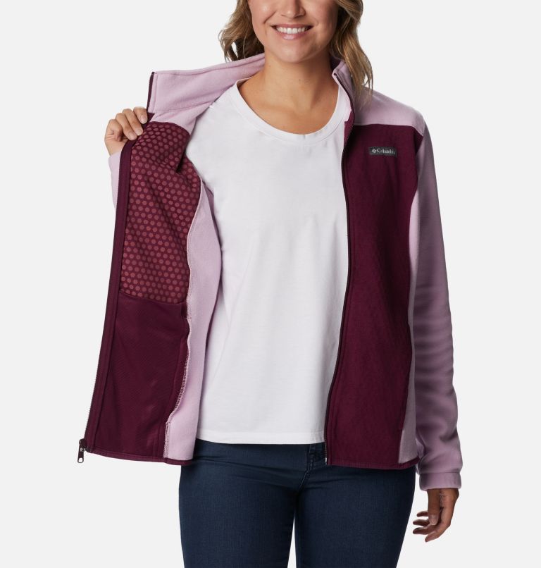 Thumbnail: Women's Overlook Trail Full Zip Jacket, Color: Marionberry, Aura, image 5