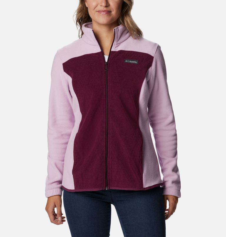 Women's Overlook Trail Full Zip Jacket, Color: Marionberry, Aura, image 1