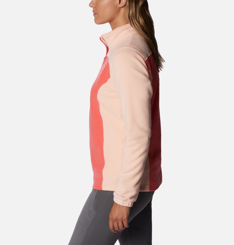 Thumbnail: Women's Overlook Trail Half Zip Pullover, Color: Blush Pink, Peach Blossom, image 3