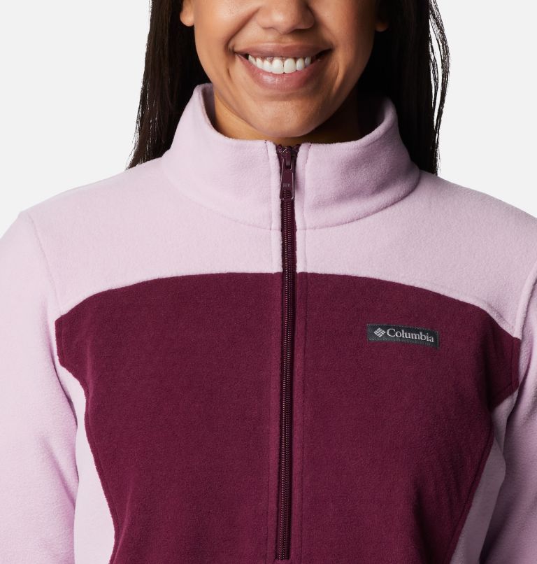 Thumbnail: Women's Overlook Trail Half Zip Pullover, Color: Marionberry, Aura, image 4