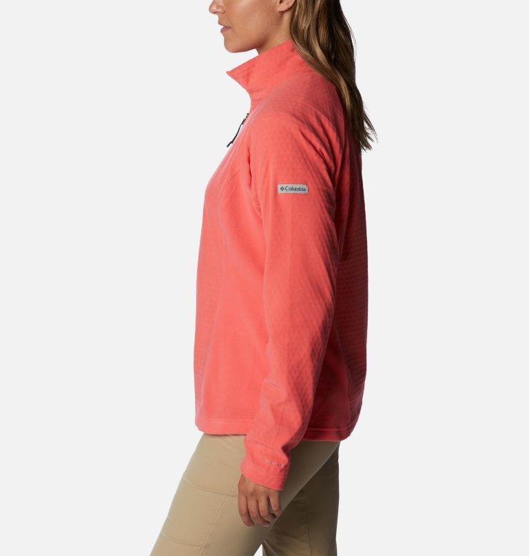 Thumbnail: Haut à demi-zip Overlook Pass Femme, Color: Blush Pink, image 3