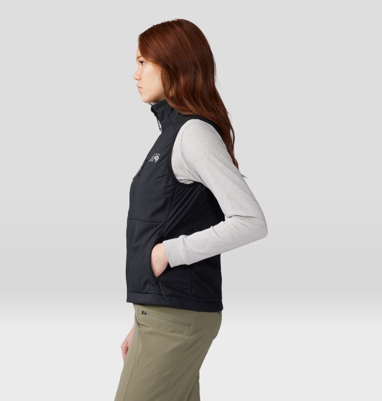 Women's Kor Airshell Warm Vest, Color: Black, image 3