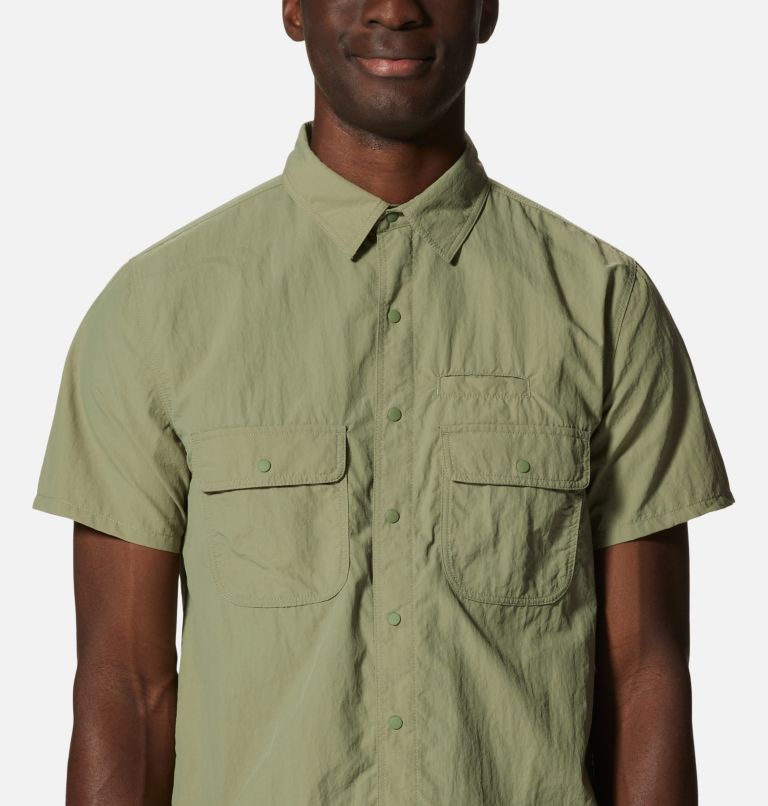 khaki green short sleeve shirt