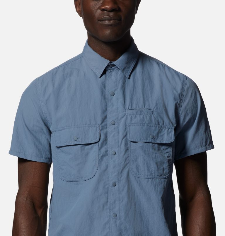 Thumbnail: Men's Stryder Short Sleeve Shirt, Color: Light Zinc, image 4