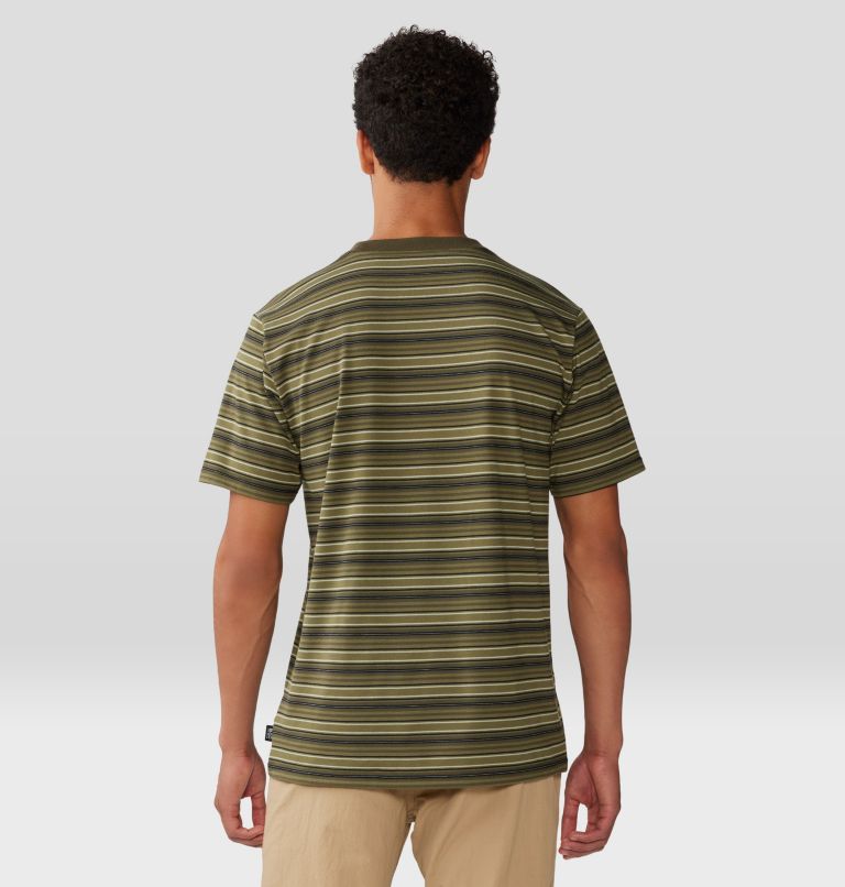 Men's Low Exposure Short Sleeve, Color: Combat Green Crag Stripe, image 2