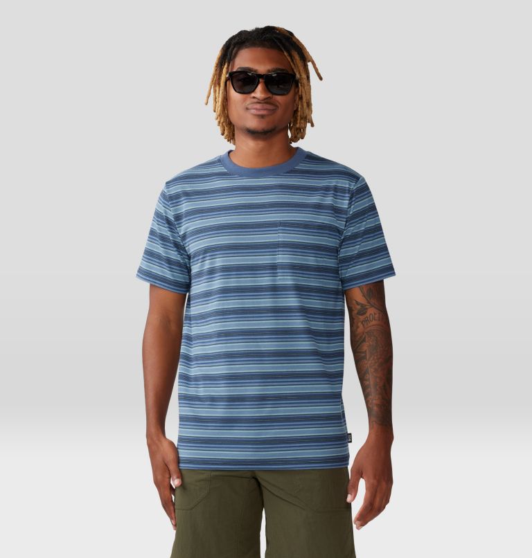 Thumbnail: T-shirt à manches courtes Low Exposure Homme, Color: Zinc Crag Stripe, image 1
