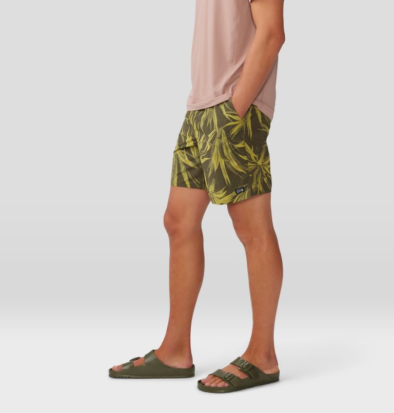 Men's Stryder Swim Short, Color: Dark Pine Yucca Print, image 3