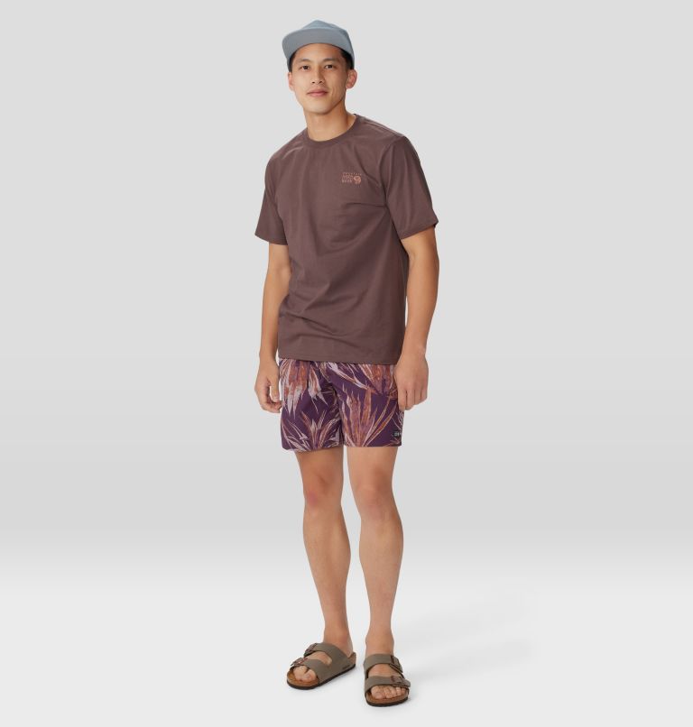 Thumbnail: Men's Stryder Swim Short, Color: Dusty Purple Yucca Print, image 7