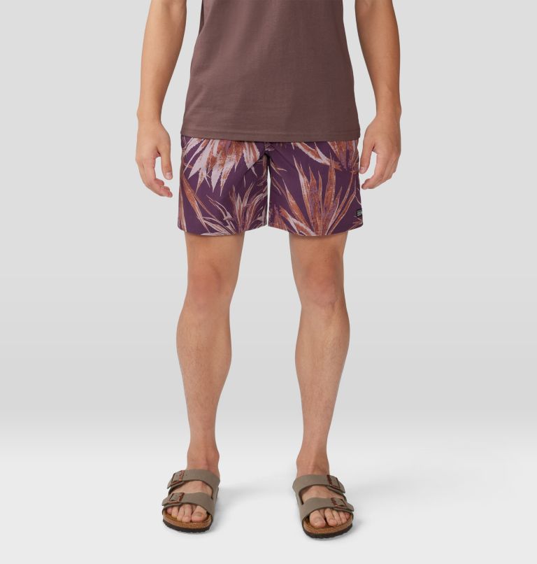 Men's Stryder Swim Short, Color: Dusty Purple Yucca Print, image 1