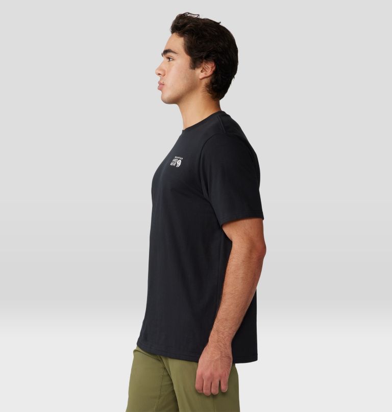 Men's MHW Back Logo Short Sleeve, Color: Black, image 3
