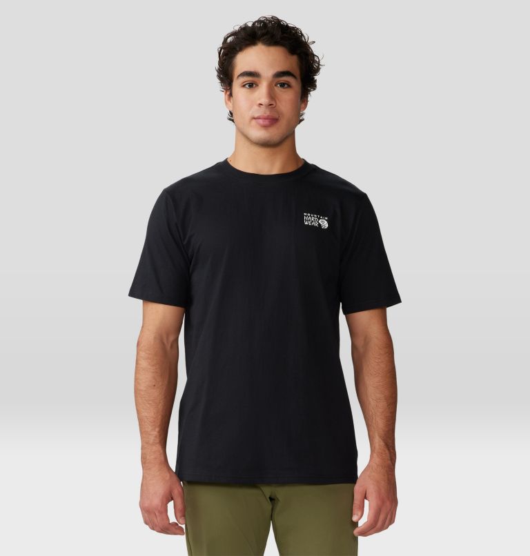 Men's MHW Back Logo Short Sleeve, Color: Black, image 1