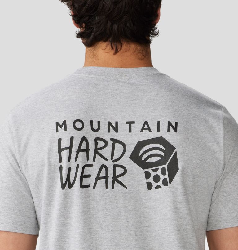 Thumbnail: Men's MHW Back Logo Short Sleeve, Color: Hardwear Grey, image 5