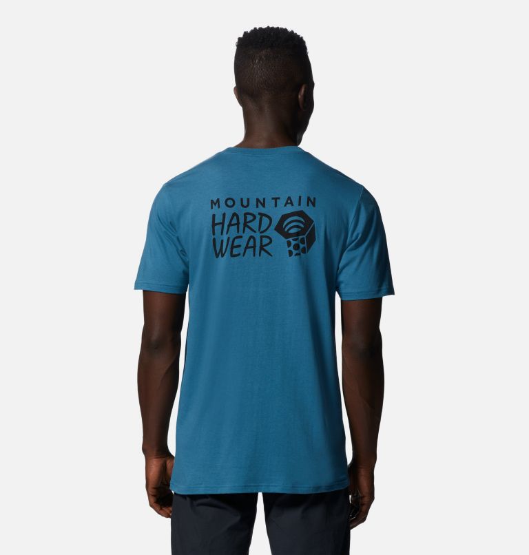 Men's MHW Back Logo Short Sleeve, Color: Caspian, image 2