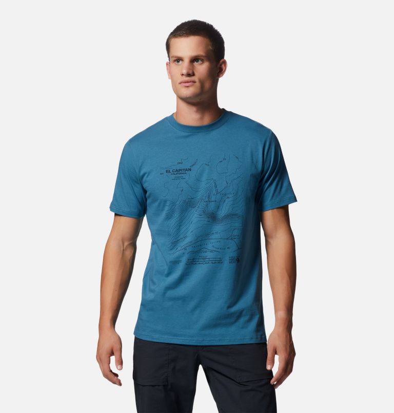 Men's El Cap Topo Short Sleeve Tee, Color: Caspian, image 5