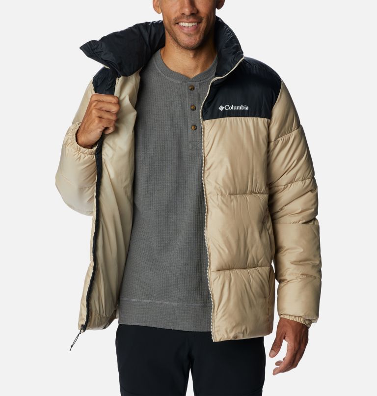 Thumbnail: Men's Puffect II Puffer Jacket, Color: Ancient Fossil, Black, image 5