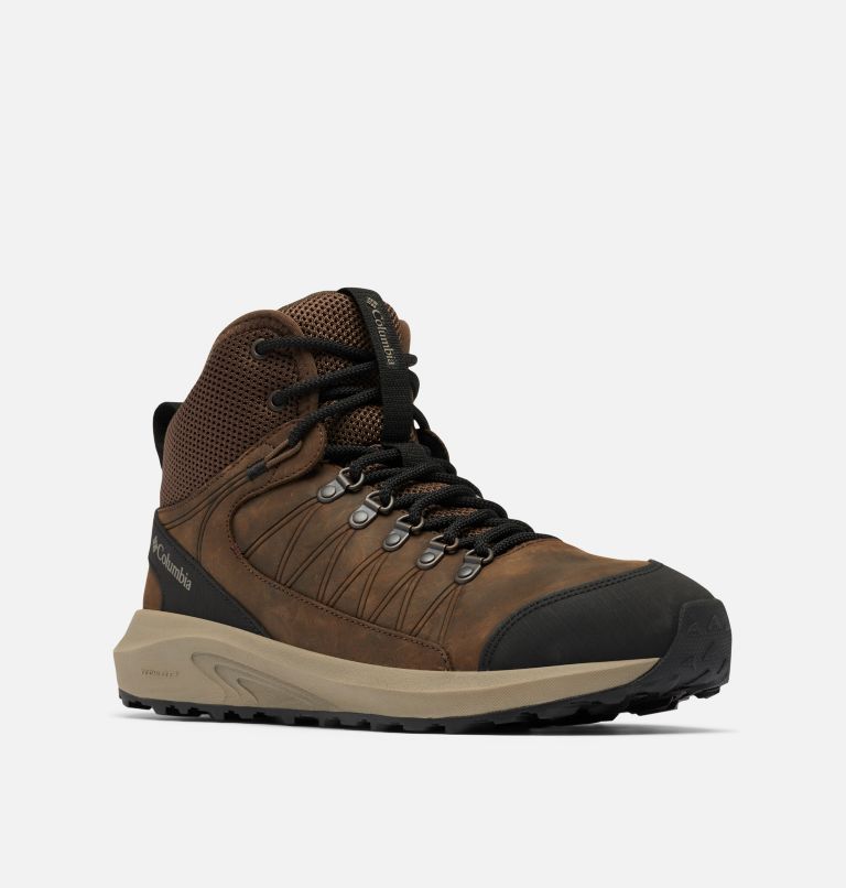Men's Trailstorm Crest Mid Waterproof Hiking Shoe, Color: Cordovan, Black, image 2