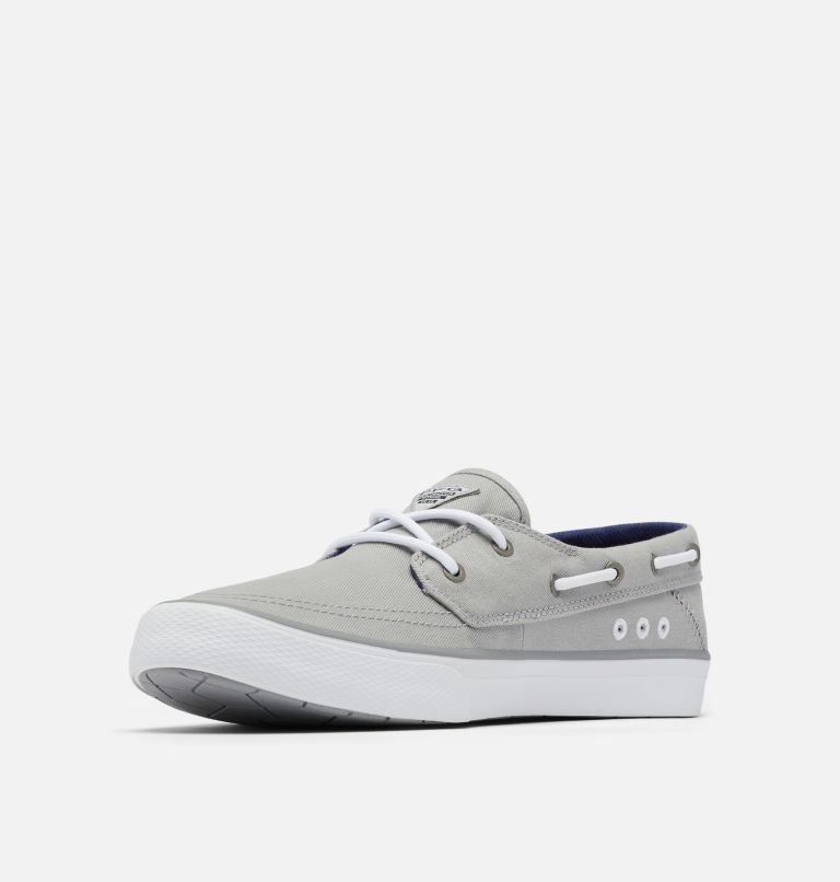 Men's PFG Slack Tide Boat Shoe, Color: Steam, White, image 6