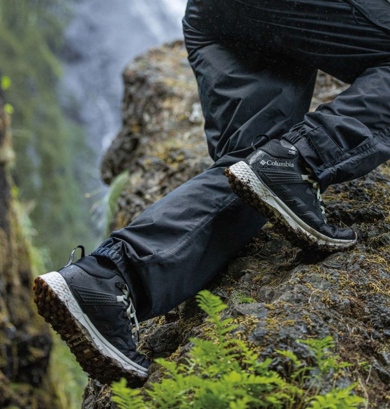 Thumbnail: Men's Facet 75 Mid Outdry Waterproof Hiking Shoe, Color: Black, Light Sand, image 10
