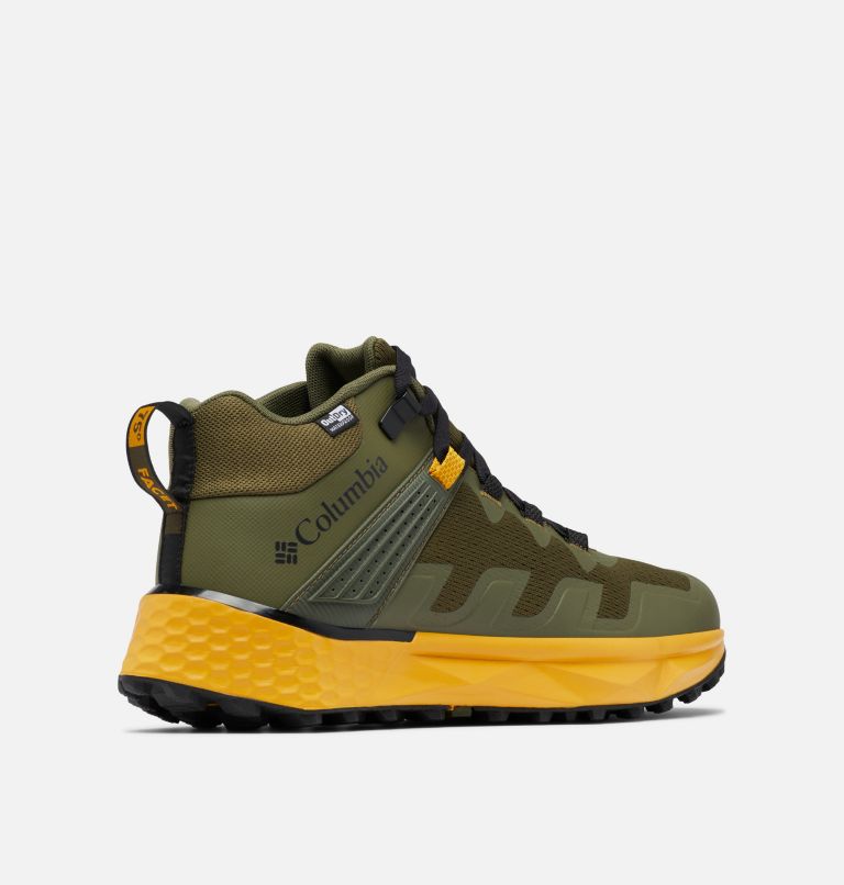 Thumbnail: Men's Facet 75 Mid Outdry Waterproof Hiking Shoe, Color: Nori, Golden Yellow, image 9