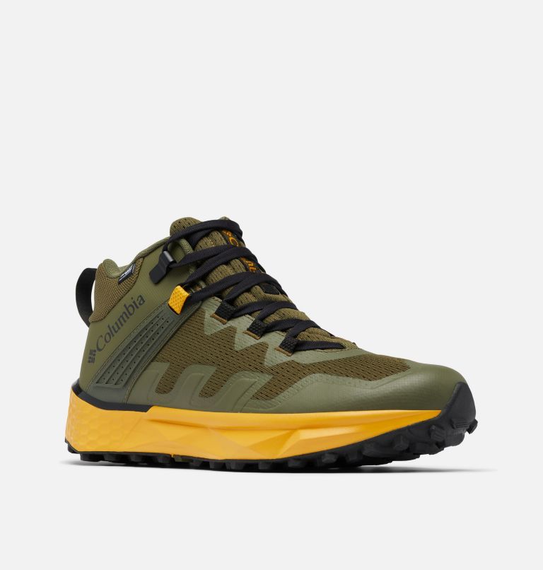 Men's Facet 75 Mid Outdry Waterproof Hiking Shoe, Color: Nori, Golden Yellow, image 2