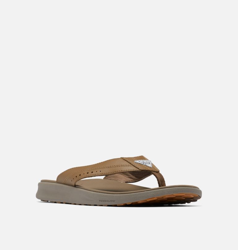 Men's PFG Rostra Beachcomber LE Flip Flop, Color: Dark Truffle, Wet Sand, image 2