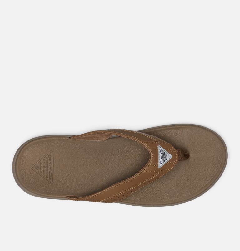 Men's PFG Rostra Beachcomber LE Flip Flop, Color: Dark Truffle, Wet Sand, image 3