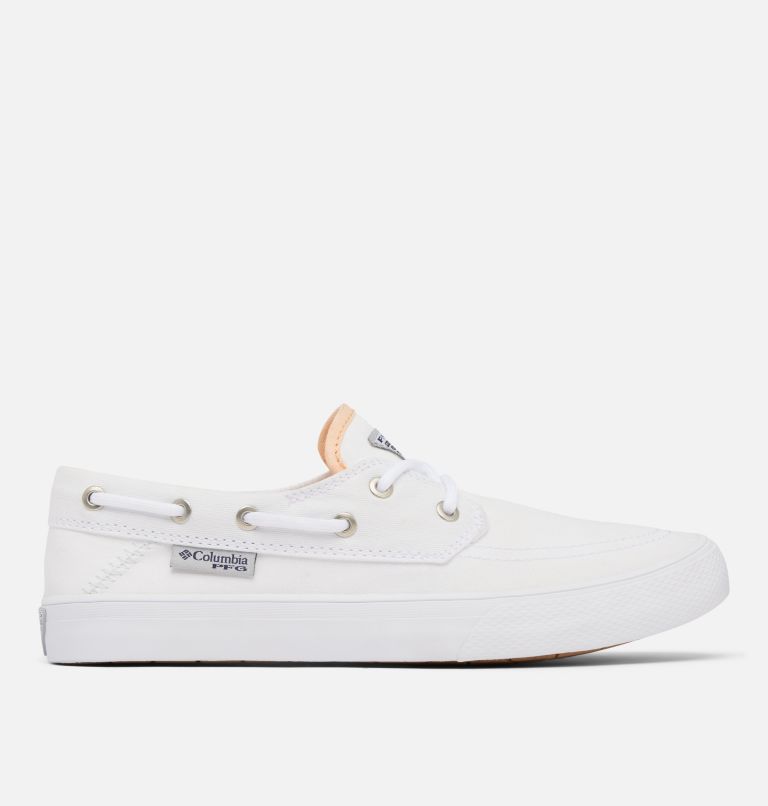 Women's PFG Slackwater Boat Shoe, Color: White, Icy Morn, image 1
