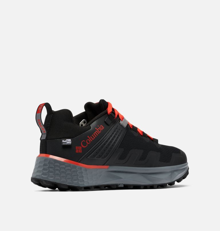 Men's Facet 75 Outdry Waterproof Hiking Shoe, Color: Black, Fiery Red, image 9