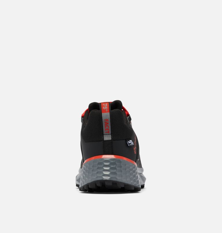 Men's Facet 75 Outdry Waterproof Hiking Shoe, Color: Black, Fiery Red, image 8