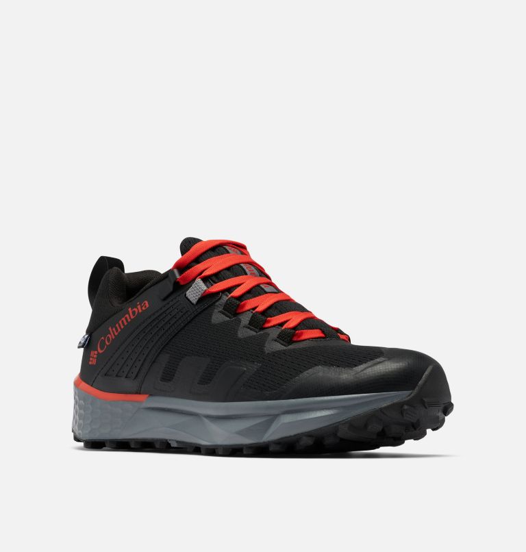 Men's Facet 75 Outdry Waterproof Hiking Shoe, Color: Black, Fiery Red, image 2