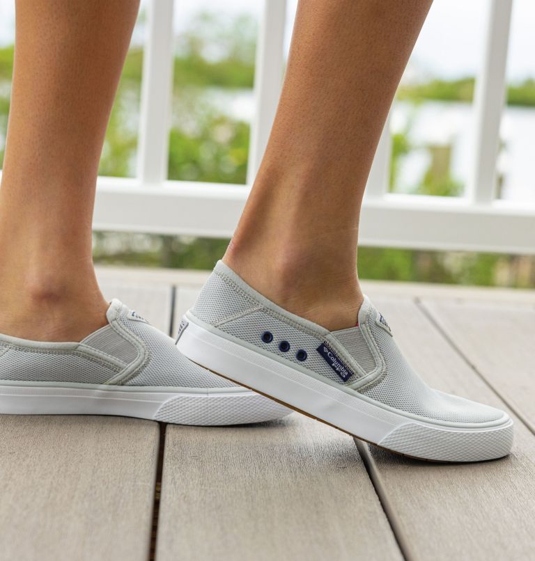 Thumbnail: Women's PFG Slackwater Breeze Slip Shoe, Color: Cool Grey, White, image 10