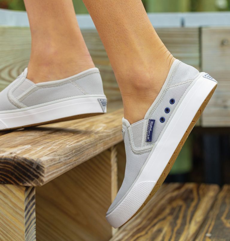 Thumbnail: Women's PFG Slackwater Breeze Slip Shoe, Color: Cool Grey, White, image 11