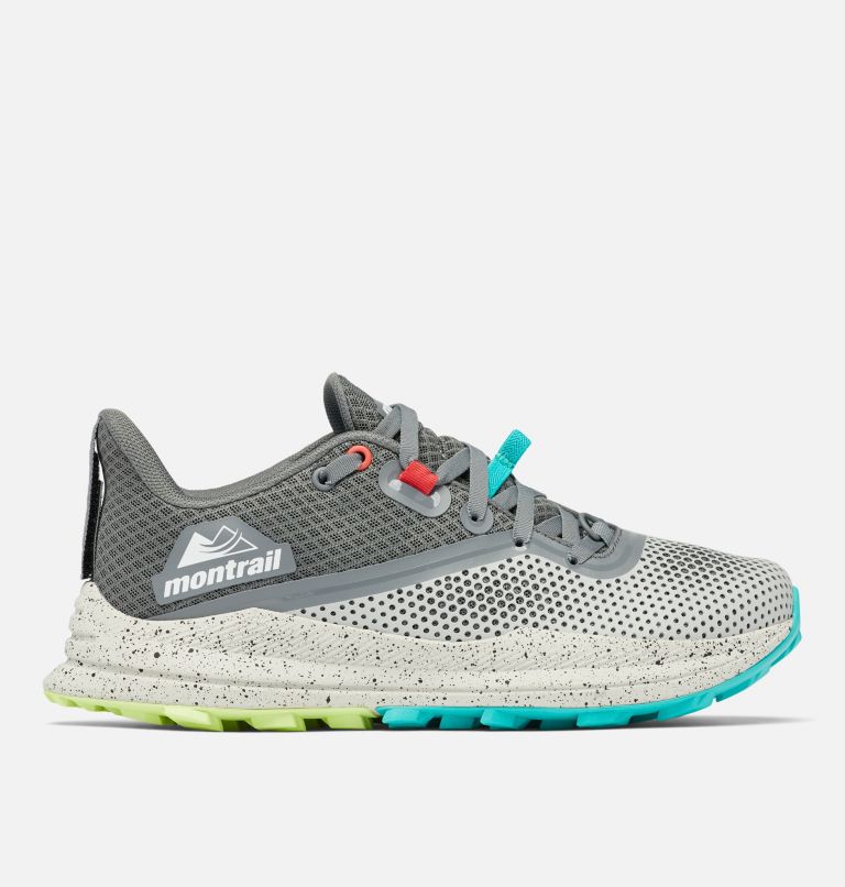 Women's Montrail Trinity FKT Trail Running Shoe, Color: Grey Ice, Bright Aqua, image 3