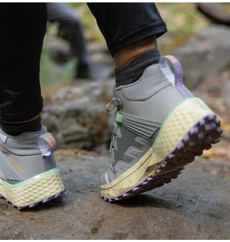 Women's Facet 75 Mid Outdry Waterproof Hiking Shoe, Color: Steam, Frosted Purple, image 11