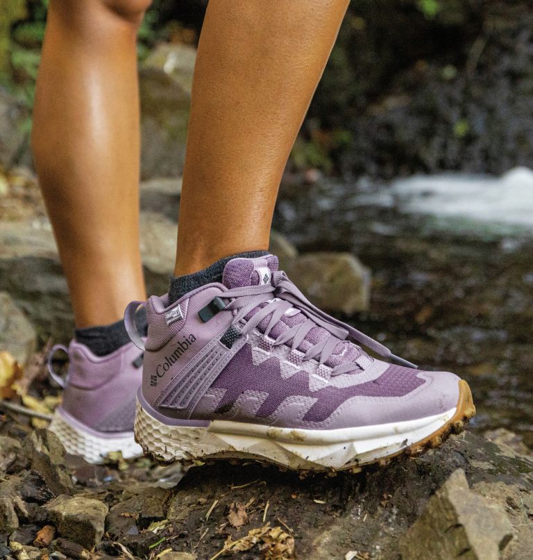 Women's Facet 75 Mid Outdry Waterproof Hiking Shoe, Color: Shale Mauve, Graphite, image 13