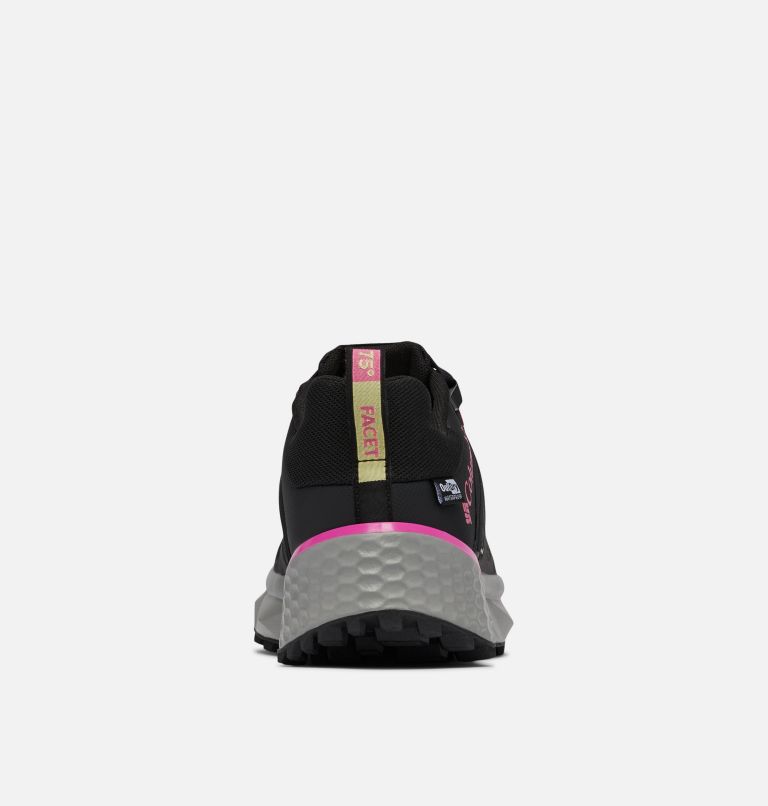 Women's Facet 75 Outdry Waterproof Hiking Shoe, Color: Black, Wild Geranium, image 8