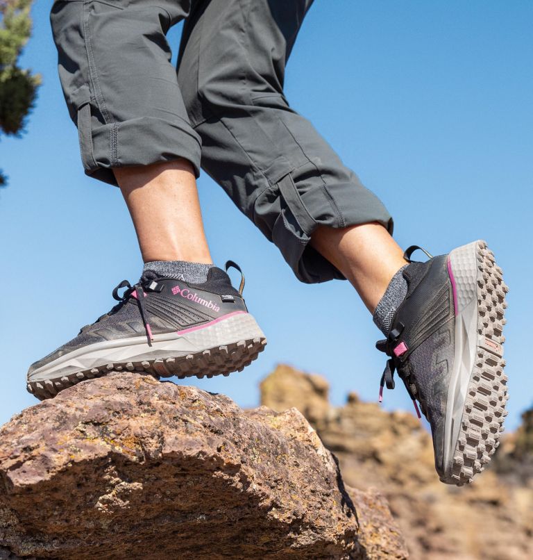 Thumbnail: Women's Facet 75 Outdry Waterproof Hiking Shoe, Color: Black, Wild Geranium, image 10