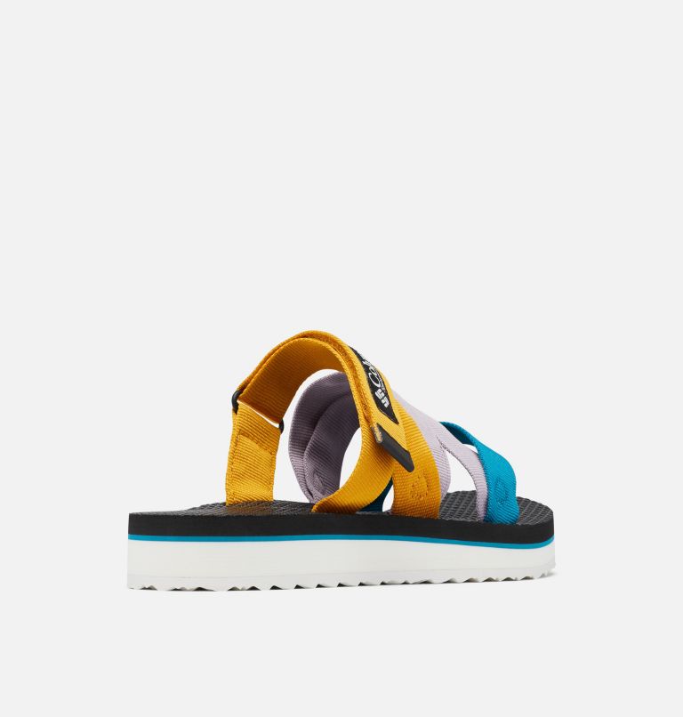 Women's Alava slide sandal, Color: Golden Yellow, Snowcap, image 9