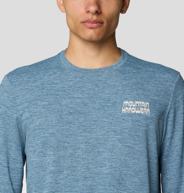 Men's Sunblocker Long Sleeve, Color: Adriatic Blue Heather, image 5