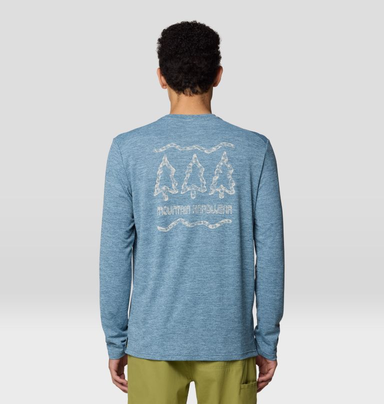 Men's Sunblocker Long Sleeve, Color: Adriatic Blue Heather, image 3