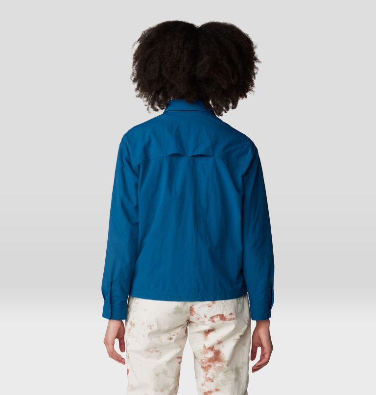 Women's Stryder Long Sleeve Shirt, Color: Dark Caspian, image 2