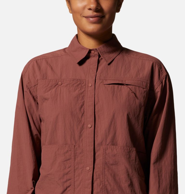 Thumbnail: Women's Stryder Long Sleeve Shirt, Color: Clay Earth, image 4