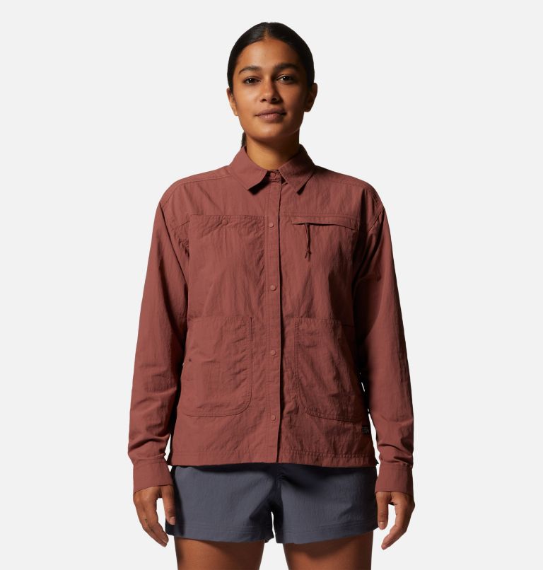 Women's Stryder Long Sleeve Shirt, Color: Clay Earth, image 1
