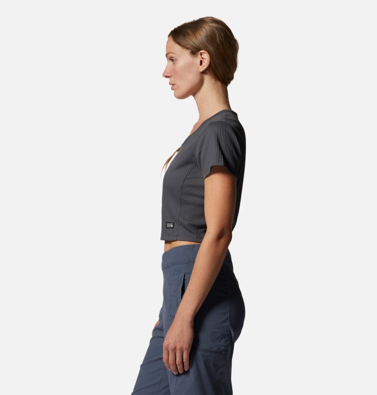 Women's Summer Rib Short Sleeve, Color: Volcanic, image 3