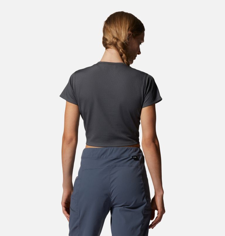 Women's Summer Rib Short Sleeve, Color: Volcanic, image 2