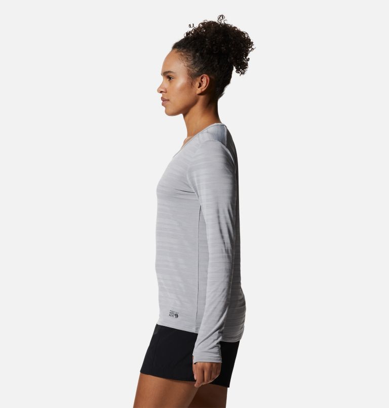 Women's Mighty Stripe Long Sleeve, Color: Glacial, image 3