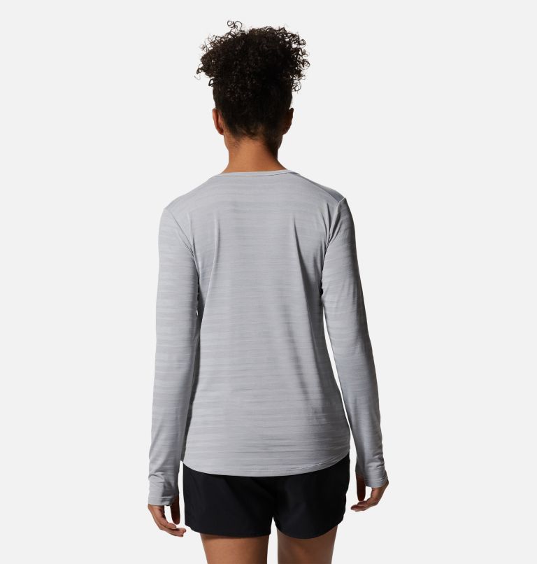 Thumbnail: Women's Mighty Stripe Long Sleeve, Color: Glacial, image 2