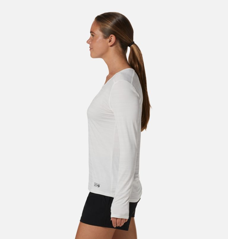 Women's Mighty Stripe Long Sleeve, Color: Fogbank, image 3